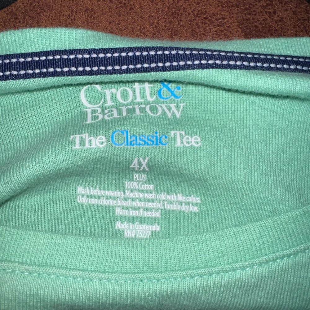 Croft & Barrow 4X Classic Tee – Mint Green – 100% Cotton - Picture 2 of 2
